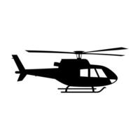 ein Hubschrauber Silhouette Vektor isoliert auf ein Weiß Hintergrund