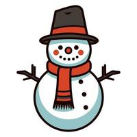 ein Schneemann Vektor Illustration isoliert auf ein Weiß Hintergrund