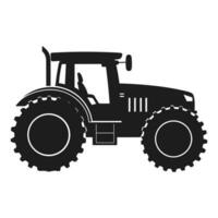 ein Traktor Vektor schwarz Clip Art isoliert auf ein Weiß Hintergrund, ein Bauernhof Traktor Silhouette