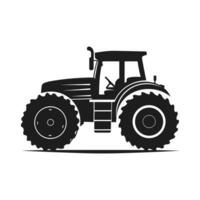 en traktor vektor svart ClipArt isolerat på en vit bakgrund, en bruka traktor silhuett