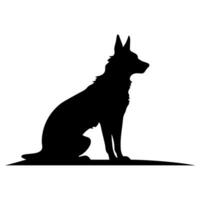 ein unheimlich Hund Vektor Silhouette kostenlos