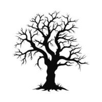 skrämmande död- träd silhuett vektor fri