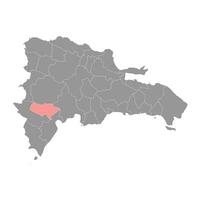 baoruco provins Karta, administrativ division av Dominikanska republik. vektor illustration.