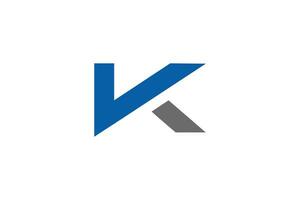 Brief k prüfen Kennzeichen Logo Design Vorlage vektor