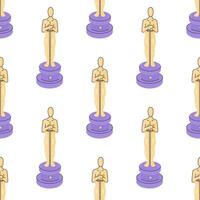 sömlös mönster oscar, festival, söt söt filma vektor