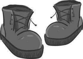 ein Paar von grau Stiefel Vektor oder Farbe Illustration