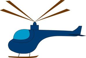 das blau gefärbt Hubschrauber Vektor oder Farbe Illustration