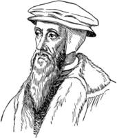 john calvin, årgång illustration vektor