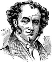 Martin van Buren, Vintage-Illustration vektor