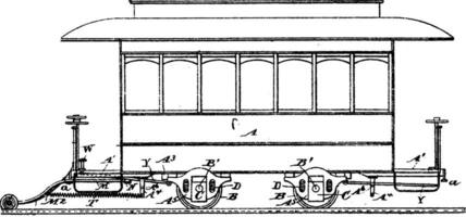 Wagen verwenden Fender, Jahrgang Illustration. vektor