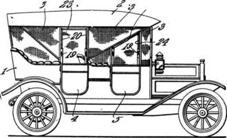 Automobil Fahrzeug, Jahrgang Illustration. vektor