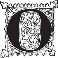 Ö, gotisch Unziale, Jahrgang Illustration vektor