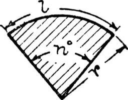 sektor av cirkel årgång illustration. vektor