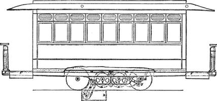 Straße Auto, Jahrgang Illustration. vektor