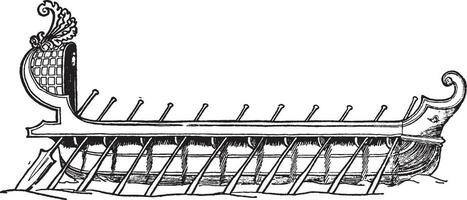 römisch Boot, Jahrgang Illustration. vektor