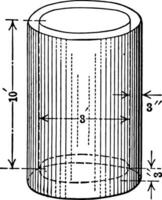 cylindrisk vatten tank årgång illustration. vektor