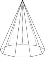 nichteckig Pyramide Jahrgang Illustration. vektor
