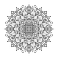 kreisförmiges Muster von Mandala auf weißem isoliertem Hintergrund, Vektorillustration vektor
