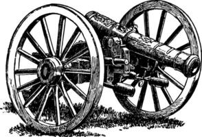 brittiskt kanon, årgång illustration. vektor