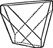 kombination av tetraeder och kub årgång illustration. vektor