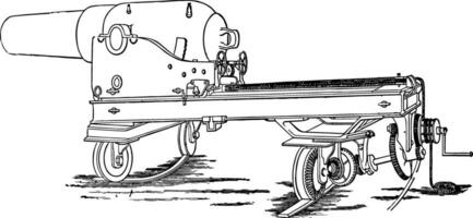 Gewehr gewirkt, Jahrgang Illustration. vektor