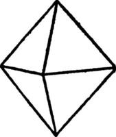 Oktaeder Jahrgang Illustration. vektor
