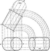 utsprång av cylinder årgång illustration. vektor
