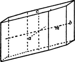 triklinik hemi-prisma årgång illustration. vektor
