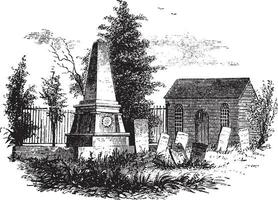 Pauldings Monument und st. Peters Kirche, Vintage Illustration vektor