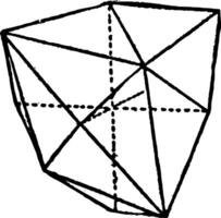 hextetraeder årgång illustration. vektor