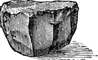 Feuerstein Jahrgang Illustration. vektor