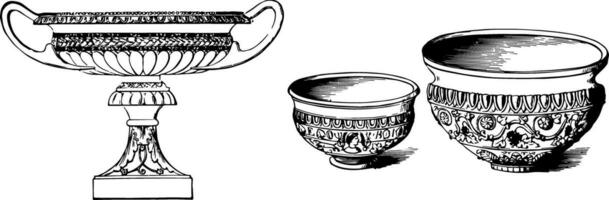 egyptisk vaser, årgång illustration. vektor