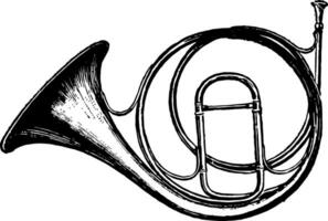 horn, årgång illustration. vektor