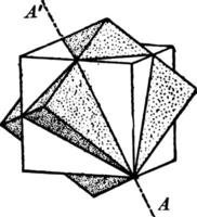 Zwillinge Würfel Jahrgang Illustration. vektor