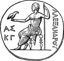 medalj av ascalon årgång illustration. vektor