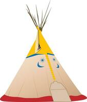 vektor tipi illustration - inföding amerikan