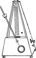 metronom isolerat på vit, årgång gravyr vektor