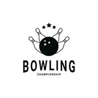 bowling sport begrepp logotyp design idéer vektor