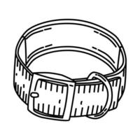 Symbol für das mit Nylon gepolsterte Hundehalsband. Gekritzel handgezeichnet oder Umrisssymbolstil vektor