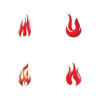 Feuerflammensymbol und Symbolvektorillustration vektor