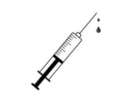 spruta ikon vektor illustration. doktorer ofta använda sig av sprutor till förhindra och behandla malign sjukdomar.