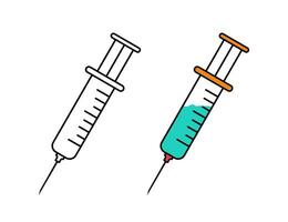 Spritze Symbol Vektor Illustration. Ärzte häufig verwenden Spritzen zu verhindern und behandeln maligne Krankheiten.