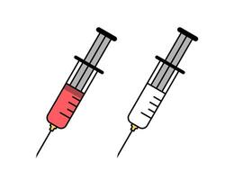 spruta ikon vektor illustration. doktorer ofta använda sig av sprutor till förhindra och behandla malign sjukdomar.