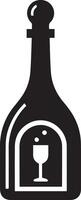 einfach Silhouette Design von Flasche, Krug Symbol, Lager Vektor, Logo isoliert auf Weiß Hintergrund vektor