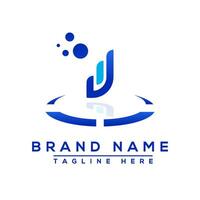 Brief jw Blau Fachmann Logo zum alle Arten von Geschäft vektor