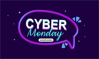 Cyber Montag Verkauf Banner Vorlage zum Geschäft Beförderung Vektor