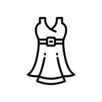 Kleid Symbol. Vektor Linie Symbol zum Ihre Webseite, Handy, Mobiltelefon, Präsentation, und Logo Design.