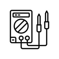 Voltmeter Symbol. Vektor Linie Symbol zum Ihre Webseite, Handy, Mobiltelefon, Präsentation, und Logo Design.