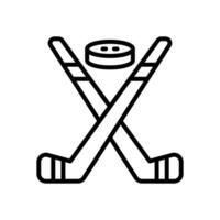 Eishockey Symbol. Vektor Linie Symbol zum Ihre Webseite, Handy, Mobiltelefon, Präsentation, und Logo Design.