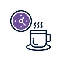 Kaffee brechen Symbol. Vektor Dual Ton Symbol zum Ihre Webseite, Handy, Mobiltelefon, Präsentation, und Logo Design.